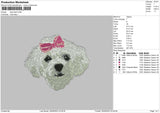 Dog Head Embroidery File 6 sizes