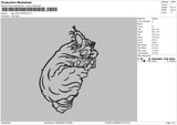 Dog Outline 0305 Embroidery File 6 sizes