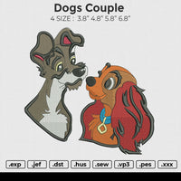 Dogs Couple Embroidery