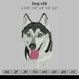 Dog V26 Embroidery