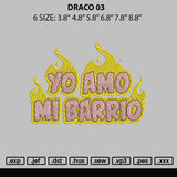 Draco 03 Embroidery File 6 sizes