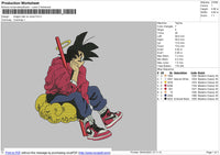 Dragon Ball On Cloud Embroidery