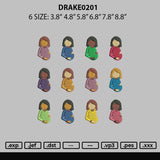 Drake0201 Embroidery File 6 sizes