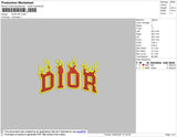 Dior Flames Embroidery