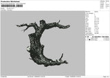 Dry Tree Embroidery File 6 sizes