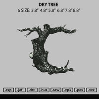 Dry Tree Embroidery File 6 sizes