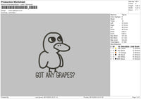 Duck Applique Embroidery File 6 sizes