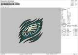 Eagle Ripped Embroidery File 6 sizes