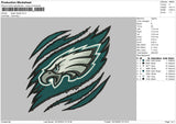 Eagle Ripped Embroidery File 6 sizes