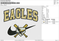 Eagle swoosh Embroidery