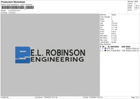 El Robinson Embroidery File 6 sizes