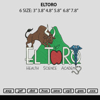 Eltoro Embroidery File 6 sizes