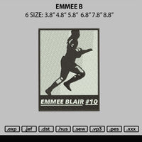 Emmee B Embroidery File 6 sizes