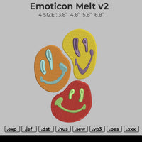 Emoticon Melt Embroidery