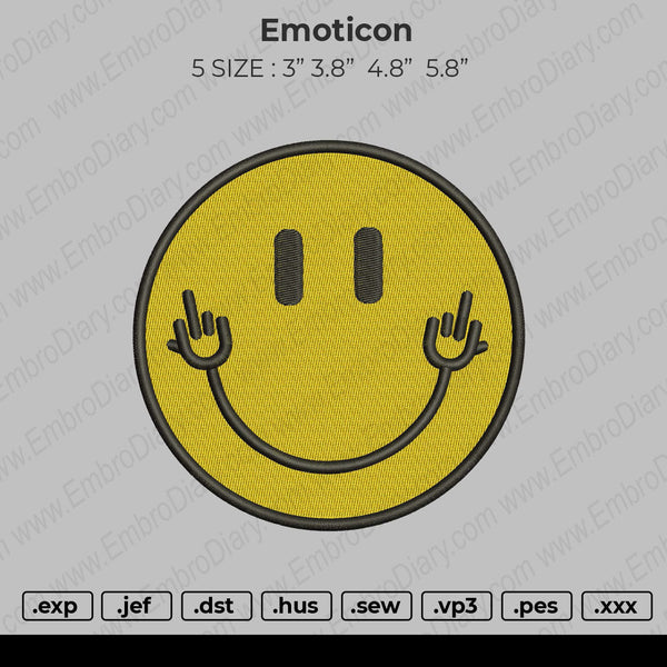 emoticon v3 Embroidery