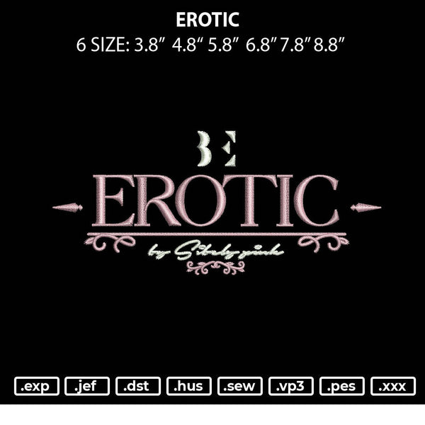 Erotic Embroidery File 6 sizes