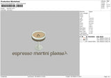 Coffee1812 Embroidery File 6 sizes