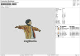 Euphoria Embroidery File 6 sizes