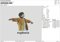 Euphoria Embroidery File 6 sizes