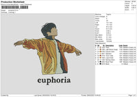 Euphoria Embroidery File 6 sizes