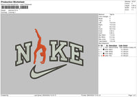 Nike Yoga Embroidery File 6 sizes