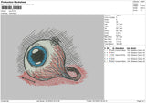 Eye Red EMbroidery File 6 sizes