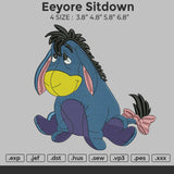 Eeyore Sitdown Embroidery