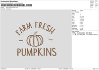 Farm Pumpkins Embroidery File 6 sizes