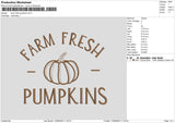 Farm Pumpkins Embroidery File 6 sizes