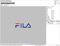 Fila Outline Embroidery