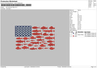 Fish American Flag