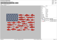 Fish American Flag