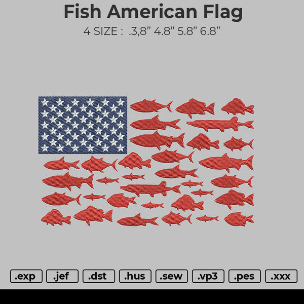 Fish American Flag