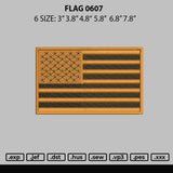 Flag 0607 Embroidery File 6 sizes