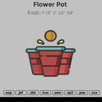 Flower Pot Embroidery