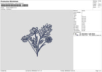 Flowers 0808 Embroidery File 6 sizes