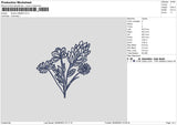 Flowers 0808 Embroidery File 6 sizes