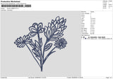 Flowers 0808 Embroidery File 6 sizes