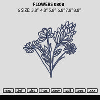 Flowers 0808 Embroidery File 6 sizes