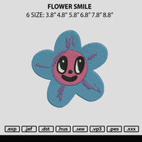 Flower Smile Embroidery File 6 sizes