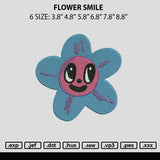 Flower Smile Embroidery File 6 sizes