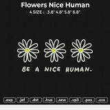 Flowers Nice Human Embroidery