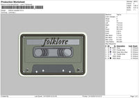 Cassette 1412 Embroidery File 6 sizes