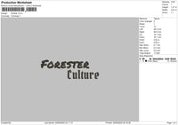 Forester Embroidery File 6 sizes