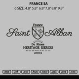 France Sa Embroidery File 6 sizes