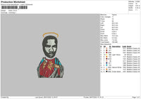 Frank J Embroidery File 6 sizes