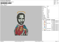 Frank J Embroidery File 6 sizes