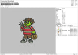 Freddy B Embroidery File 6 sizes