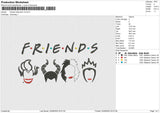 Friends Halloween v2 Embroidery