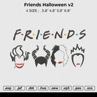 Friends Halloween v2 Embroidery